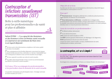 Aperçu — Contraception et IST, boîte à outils numérique